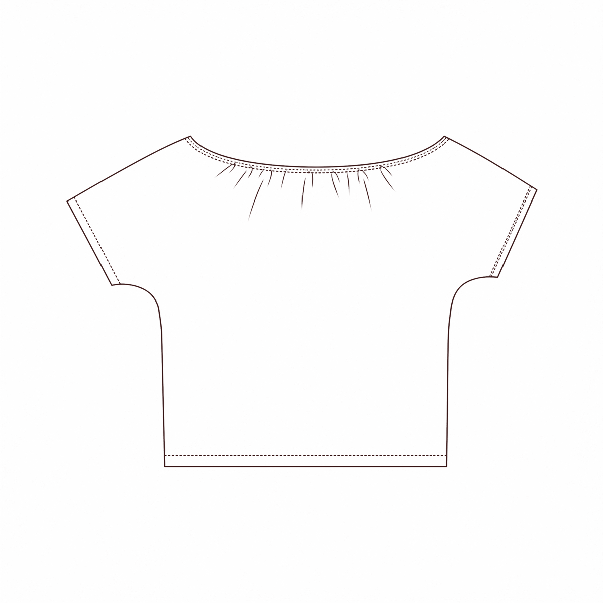 Off-Shoulder Cap Sleeve Tee