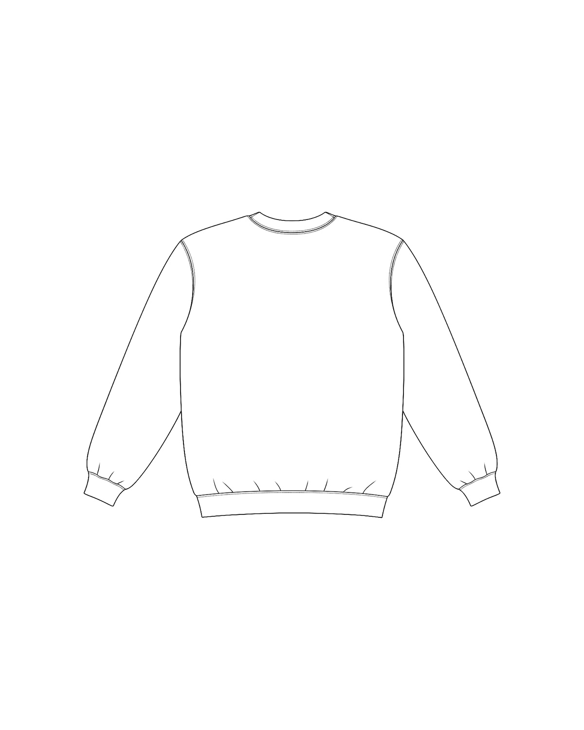 Oversized Crewneck Sweatshirt, back view