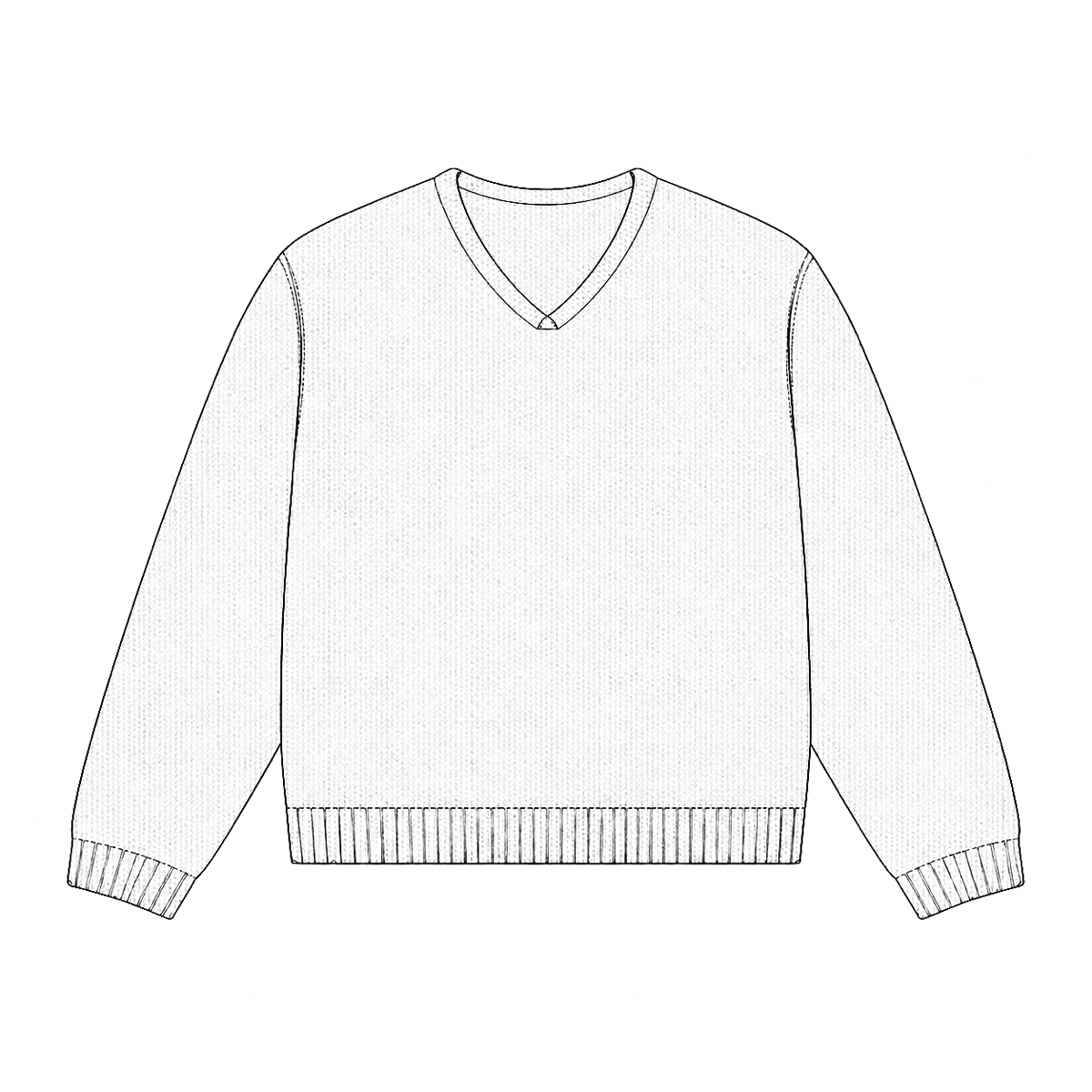 V Neck Knit Sweater