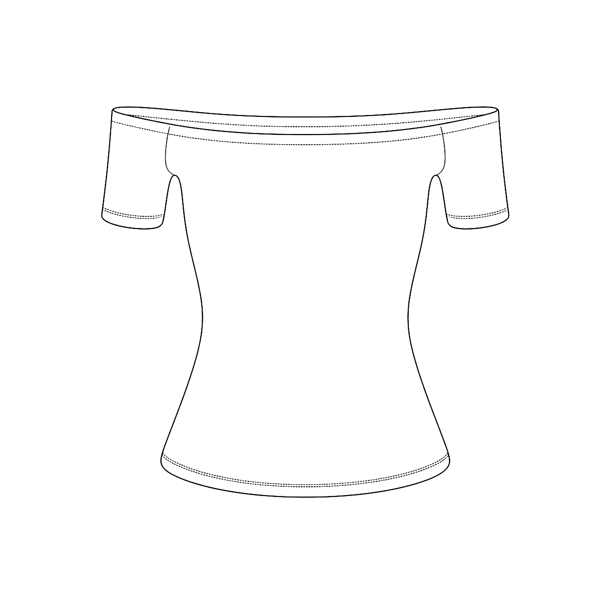 Double Off Shoulder Baby Tee