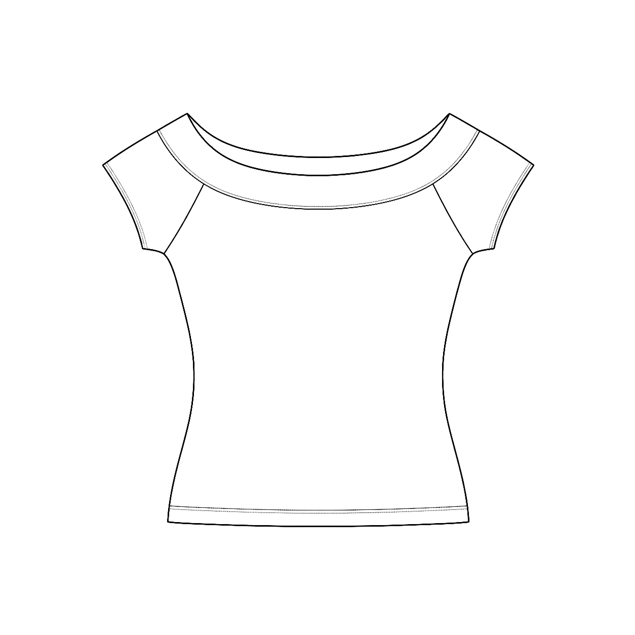 Wide Neck Raglan Baby Tee